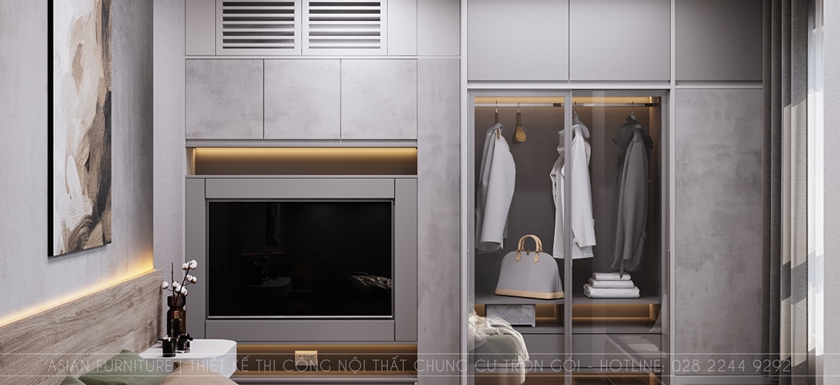 Thiết kế phòng ngủ master căn hộ Flemington 81m2 1