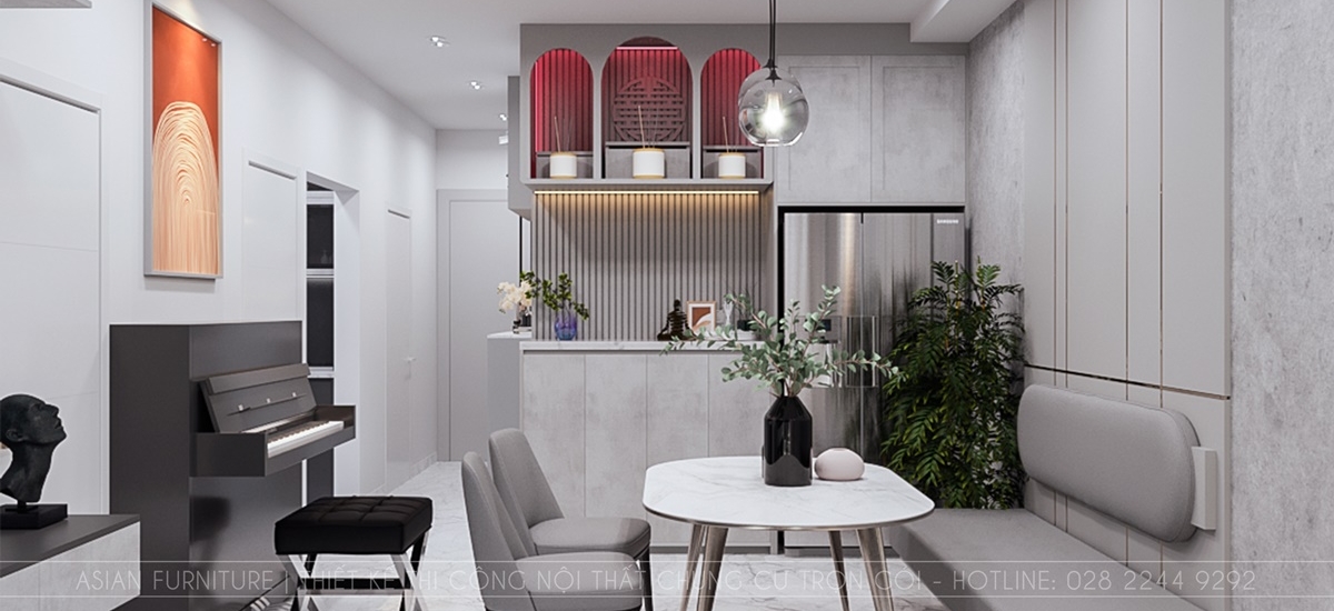 Thiết kế phòng bếp căn hộ Flemington 81m2