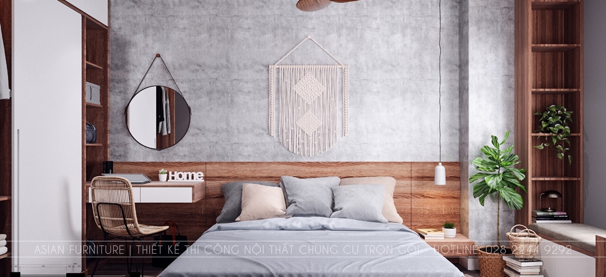 Thiết kế phòng ngủ master căn hộ Hommy 76m2