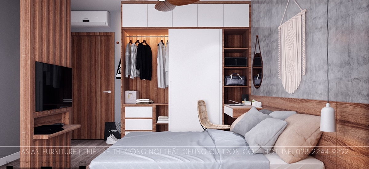 Thiết kế phòng ngủ master căn hộ Hommy 76m2 2