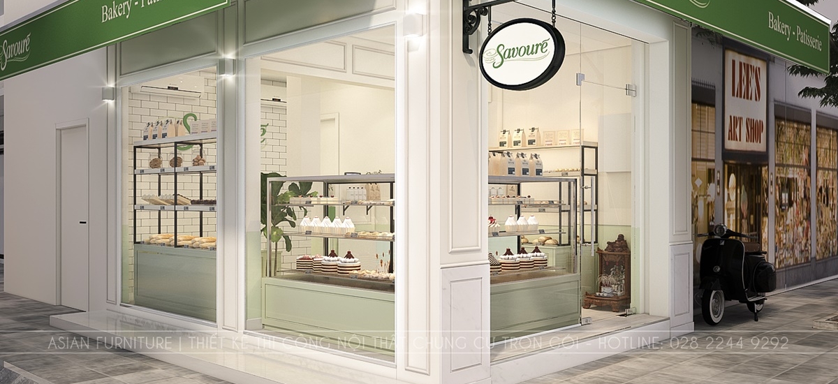 Để đem đến vẻ bề ngoài bắt mắt hơn, KTS đã dùng tông trắng kết hợp cùng họa tiết viền để trang trí.