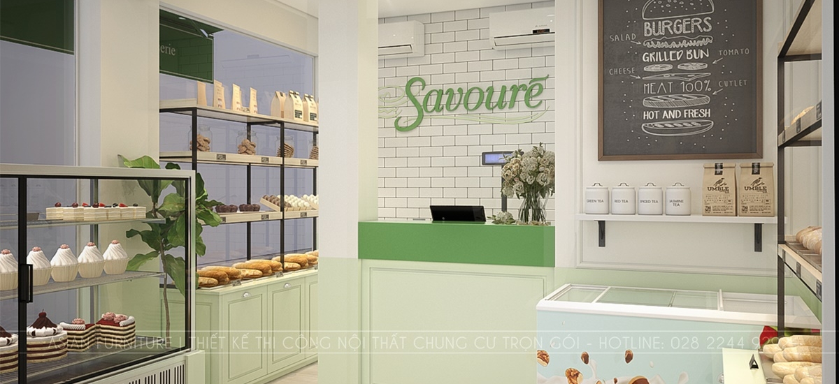 Mảng tường gạch được bố trí ở trung tâm mang lại một cảm giác “rất Tây” cho mọi người khi đến cửa hàng.