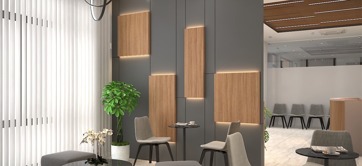 Mỗi khu vực tiếp khách được bố trí cự ly một cách phù hợp nhằm đảm bảo sự riêng tư nhưng vẫn đáp ứng đủ nhu cầu sử dụng.